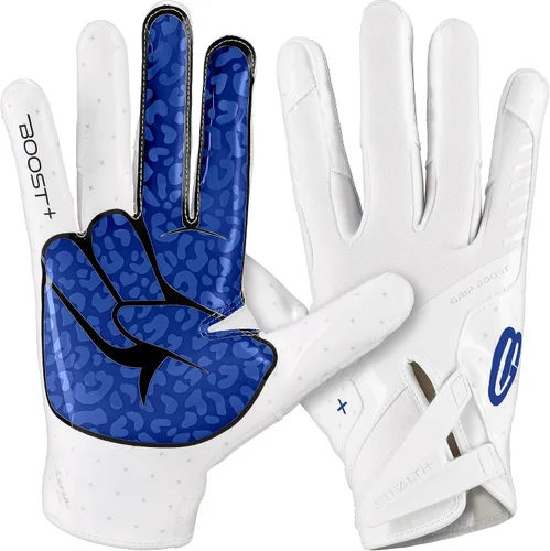 Vista 8 de Guantes de fútbol Grip Boost - Peace Stealth 6.0 Boost Plus Tecnología adhesiva - Guantes de fútbol para adultos y jóvenes para receptor abierto