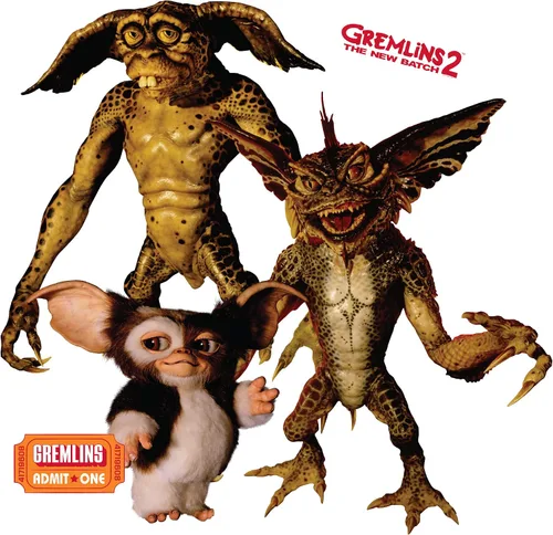 Vista 3 de Gremlins - Juego de 2 calcomanías de vinilo movibles para pared, ventanas, puertas