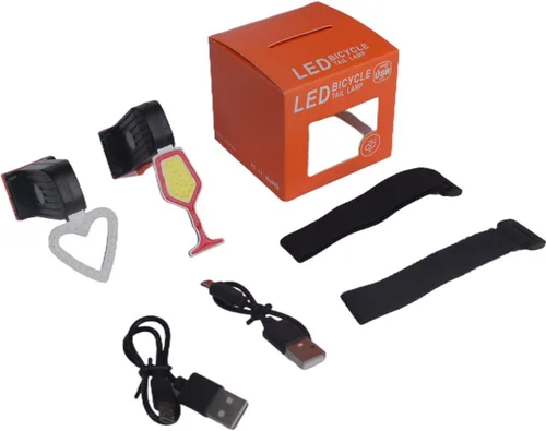 Vista 9 de VANAPARK - Luz trasera para bicicleta, luz trasera de bicicleta de forma creativa, luz trasera de bicicleta recargable de 60 lúmenes máx. 60