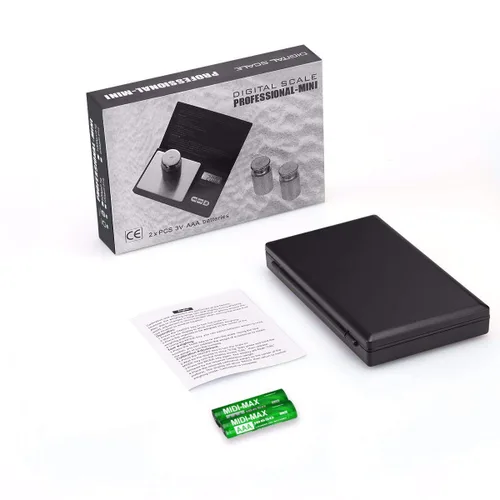 Vista 6 de Báscula digital portátil de 7.05 oz x 0.00 oz de precisión, báscula electrónica de pesaje para joyería, mini báscula digital de gramos, báscula