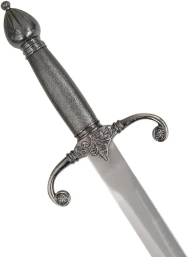 Vista 7 de Cuchillo de caza de diseño histórico del lobo medieval del ojo de la serpiente con la vaina