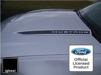 Vista 8 de Hood Spears Cowl compatible con Ford Mustang Stripe Graphic Decal Package – SSA Metallic Silver – CMS (se adapta a 2010-2012) [Juego de 2] Plateado