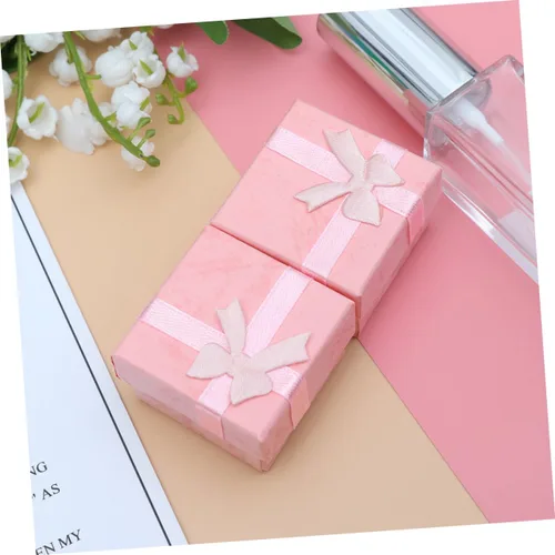 Vista 9 de Joyero para mujer, organizador de aretes para mujer, estuche pequeño para pulsera, organizador de joyas, caja de regalo, caja de regalo pequeña