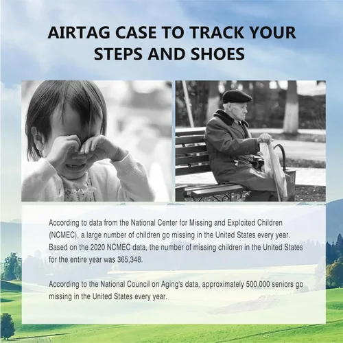 Vista 3 de Plantilla para AirTag, plantillas de zapatos para niños y personas mayores, estuche soporte para AirTag para rastrear tus pasos y zapatos