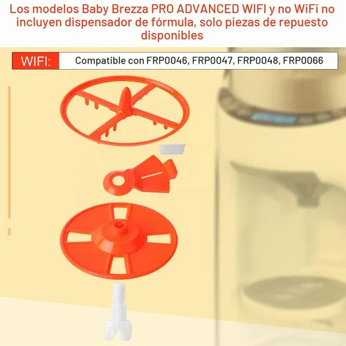 Vista 2 de 5 piezas de repuesto compatibles con Baby Brezza Formula Pro Advanced y modelo WiFi FRP0046 FRP0047 FRP0048 FRP0066, incluye cubierta de bloqueo