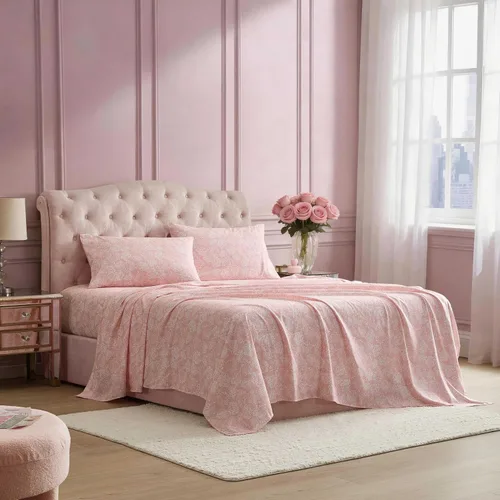 Vista 22 de Betsey Johnson - Juego de sábanas de tamaño individual, ropa de cama de microfibra con estampado Nerdy Teddies con sábana bajera de bolsillo