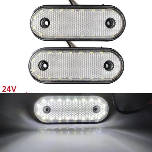 Vista 6 de 4 luces de marcador de remolque impermeables de 24 V 4 LED para remolque, luz indicadora de espacio montada en superficie, lámpara indicadora