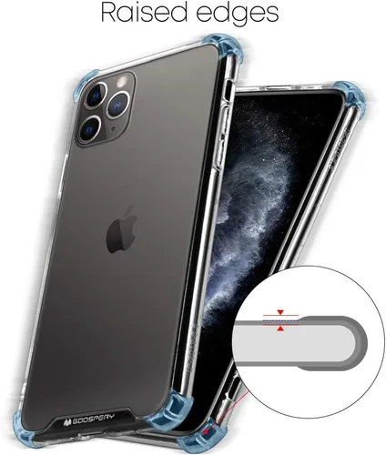 Vista 4 de GOOSPERY Funda para iPhone 11 Pro Max, cubierta protectora transparente con esquinas reforzadas, funda híbrida delgada a prueba de golpes para Apple