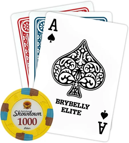 Vista 3 de Claysmith Gaming Paquete de 50 fichas de póquer Showdown, compuesto de arcilla pesada de 0.48 oz
