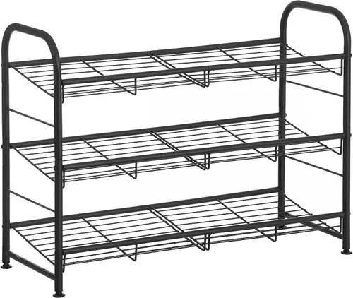 Vista 13 de SONGMICS Zapatero, Organizador de Zapatos de 2 Niveles para Clóset, Capacidad de hasta 8 Pares de Zapatos, Zapatero para Entrada Principal, Estante