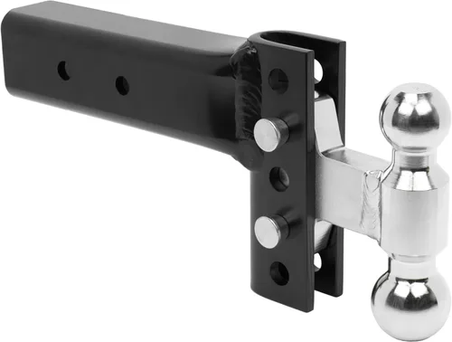Vista 2 de Andersen Hitches Enganche de ajuste EZ Caída/elevación de 4 pulgadas, 2 bolas de 2-5/16 pulgadas, vástago de 2 pulgadas Enganche ajustable