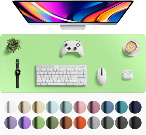 Vista 153 de Aothia - Protector de escritorio de cuero sintético grande, base antideslizante para mouse y superficie para escribir, impermeable, fácil de Agua