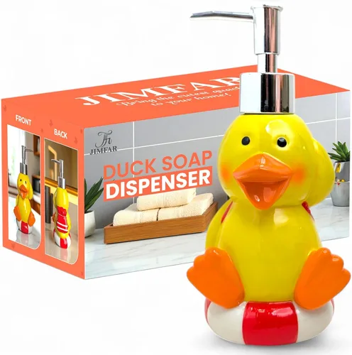 Vista 5 de Dispensador de Jabón con Forma de Pato Lindo para Fregadero de Cocina - Dispensador de Jabón para Niños para Decoración Linda de Baño - Regalo Ideal