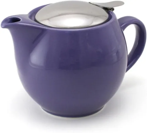 Vista 20 de ZERO JAPAN - Tetera redonda de 15 oz (450 cc) con tapa SLS e infusor de tomate