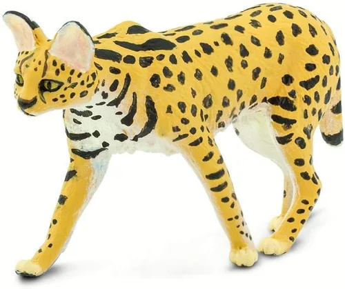 Vista 2 de Safari Ltd. Estatuilla Serval – Figura detallada de plástico de 3.75 pulgadas – Divertido juguete educativo para niños, niñas y niños a partir de 3