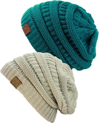 Vista 14 de Gorro a la moda de tejido suave abultado, cálido y elástico de C.C
