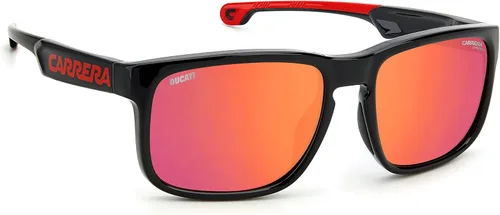 Vista 2 de Carrera Gafas de sol cuadradas de espejo rojo DUCATI 001S 00A4UZ 57, Negro