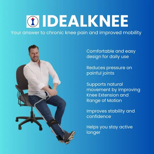 Vista 3 de IdealKnee - Dispositivo Avanzado de Extensión y Alivio del Dolor de Rodilla - Aprobado por Terapeutas Físicos y Cirujanos - Ideal