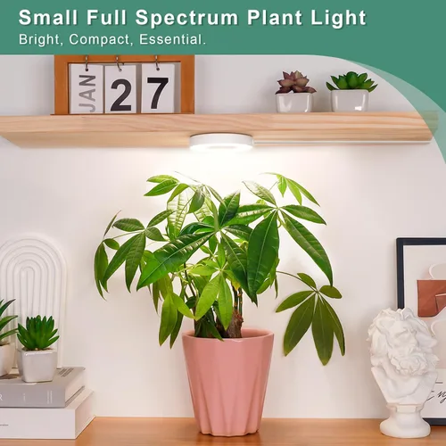 Vista 3 de LORDEM Luz de cultivo para plantas de interior, 48 luces LED de techo de espectro completo, lámpara de cultivo con cable de 5 V con interruptor