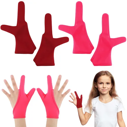 Vista 7 de Jiuguva 4 guantes protectores para chupar el pulgar para niños, guantes masticables transpirables para mayores de 12 años (negro, azul)