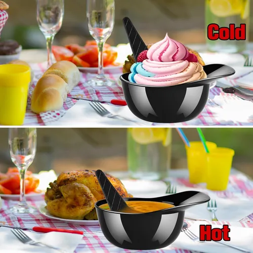Vista 5 de MEEZY Juego de 16 cuencos de helado con diseño de casco de béisbol con 8 mini tazas de postre y 8 cucharas, 8 onzas. Cuencos reutilizables