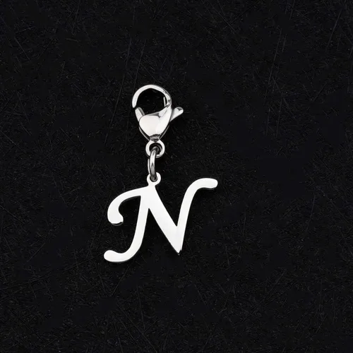 Vista 7 de ENSIANTH Dije del alfabeto con letra inicial de la A a la Z, joyería del alfabeto para mujeres, regalos para amigos, cierres para joyería