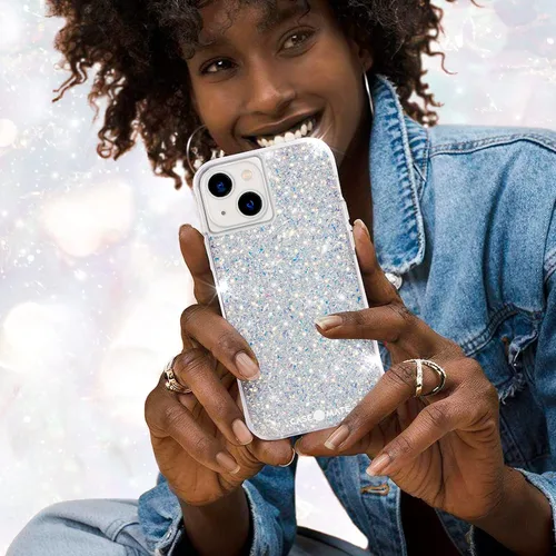 Vista 2 de Case-Mate - Funda Twinkle para iPhone 13 Mini con elementos decorativos reflectantes, protección contra caídas desde 10 pies, 5.4 pulgadas, diseño