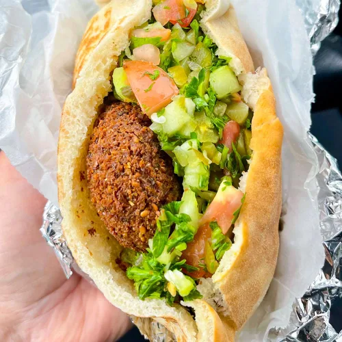 Vista 8 de Ziyad Falafel - Mezcla seca, sin gluten, vegana, sin OMG, sin aditivos, sin conservantes, ideal para hacer hamburguesas y aperitivos vegetales, 12