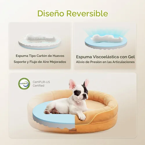 Vista 3 de CWAWZ Cama ortopédica grande para perros, 36 pulgadas, cama para perros de gran tamaño con cojines envolventes completos, camas refrescantes