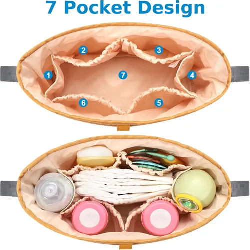 Vista 5 de Accmor Organizador universal para cochecito, bolsa de cochecito, organizador de cochecito, accesorios para cochecito Uppababy, Baby Jogger, Nuna