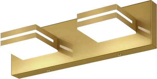 Vista 86 de SineRise - Moderna lámpara LED para tocador de baño (2 luces, 39.4 cm, regulable), iluminación de pared de baño moderna de acrílico cepillado sobre