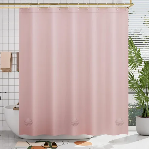 Vista 10 de AmazerBath Cortina de ducha larga de 36 x 84 pulgadas, cortina de ducha transparente de PEVA grueso resistente, cortina estrecha con 2 piedras