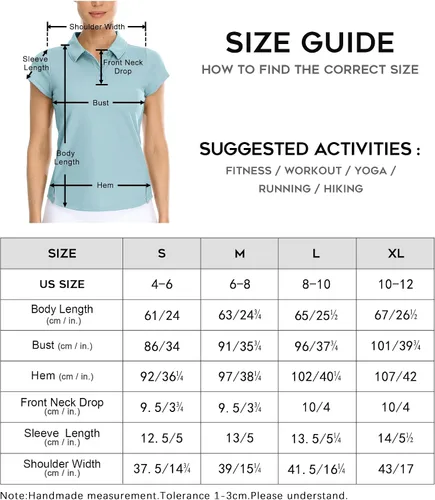 Vista 6 de icyzone Polo de golf con cuello para mujer, camisetas de manga corta para ejercicio de tenis