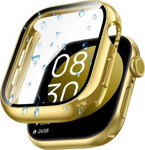 Vista 12 de Goton - Funda impermeable para Apple Watch 38 mm Series 3 2 1, protector de pantalla de vidrio templado, protección completa de policarbonato duro
