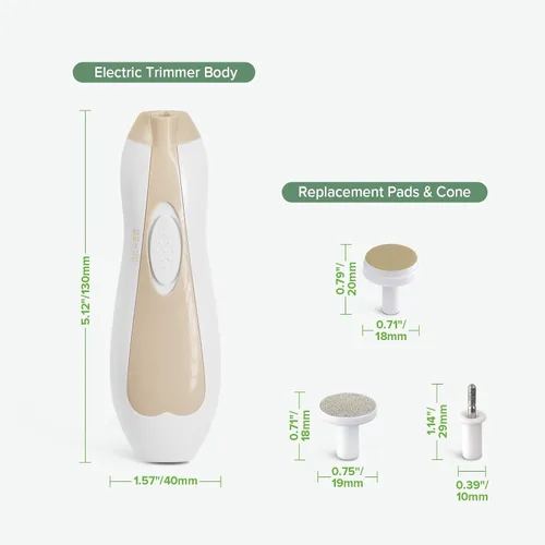 Vista 9 de haakaa Kit de cortaúñas eléctrico para bebés, kit de cortaúñas para recién nacidos, niños pequeños o adultos, cuidado de uñas y pies, juego