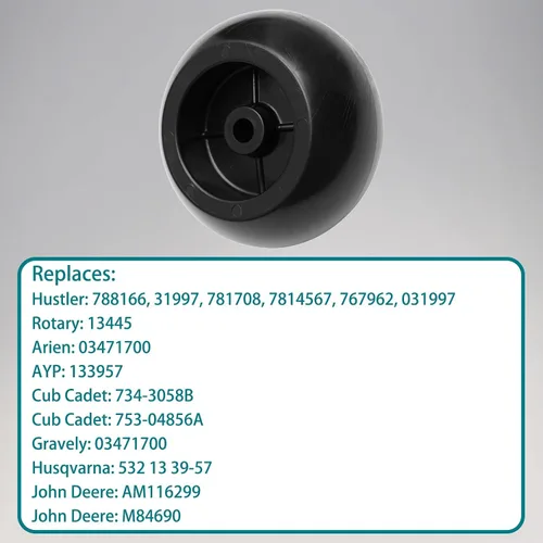 Vista 3 de Juego de 4 ruedas para cortacésped para cortacésped, compatible con Hustler 788166 31997 Rotary 13445 MTD John Deere y más modelos
