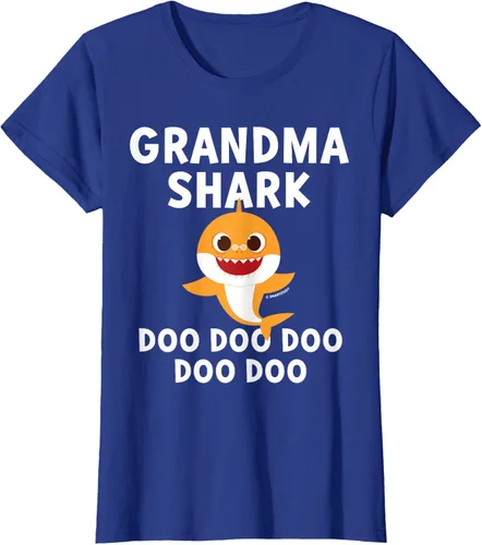Vista 7 de Pinkfong Camiseta oficial Grandma Shark Negro