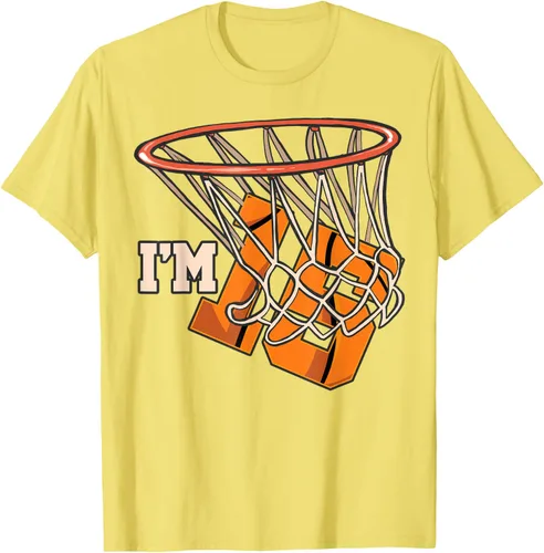 Vista 43 de Camiseta número 15 con temática de baloncesto para fiesta de cumpleaños, Negro, S