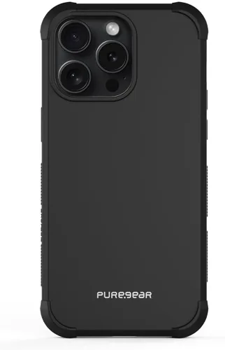 Vista 9 de PureGear DualTek - Funda para Apple iPhone 15 Pro (2023) de 6.1 pulgadas, protección probada y aprobada por militares, resistente y duradera, Negro
