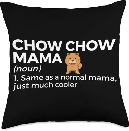 Vista 4 de Chow Chow Lover Apparel Mama Definition Funny Chow Dog Mom Throw Pillow, 16x16, Multicolor