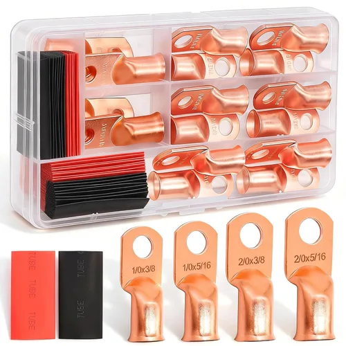 Vista 14 de Twidec/1530PCS Kit Ultimate de Conectores de Cable Termorretráctiles, Kit de Conectores de Pala Eléctricos Impermeables, Kit de Terminales