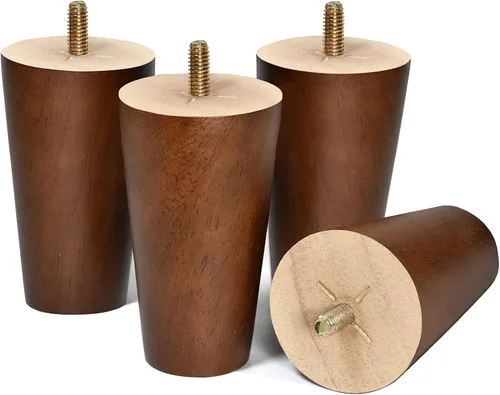 Vista 12 de Juego de 4 patas para muebles, patas de madera para sofá, mesa, aparador, banco, estantería