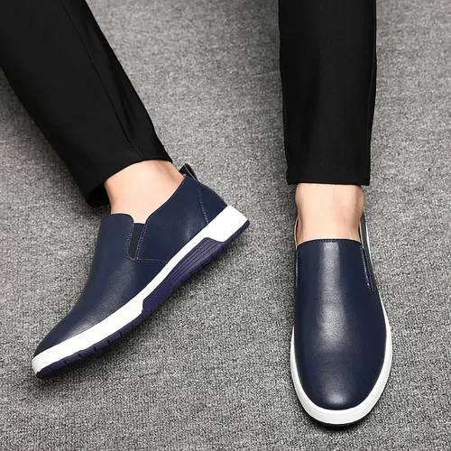 Vista 7 de Zapatos Oxford casuales para hombre, zapatos de vestir con cordones, cómodos zapatos deportivos de moda