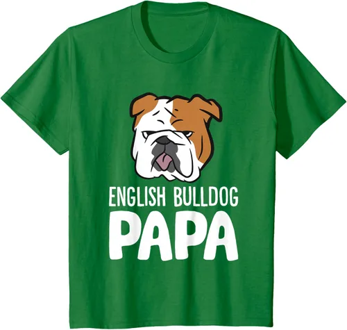 Vista 53 de Camiseta divertida de Bulldog Inglés para papá dueño de perro, Negro