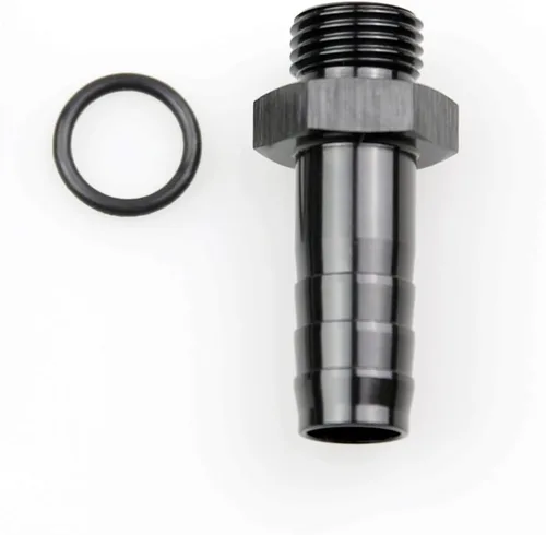 Vista 26 de Aluminio -4 AN ORB macho a 1/4 "(6.35mm) Barb Push On Manguera Adaptador Negro
