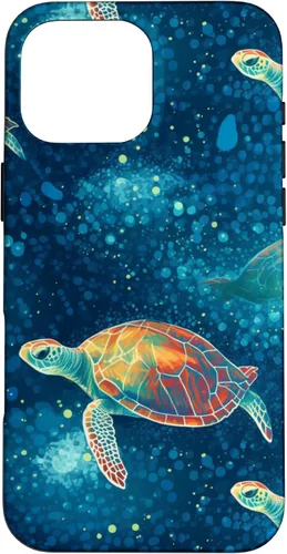 Vista 19 de iPhone 16 Magical Sea Turtles Case