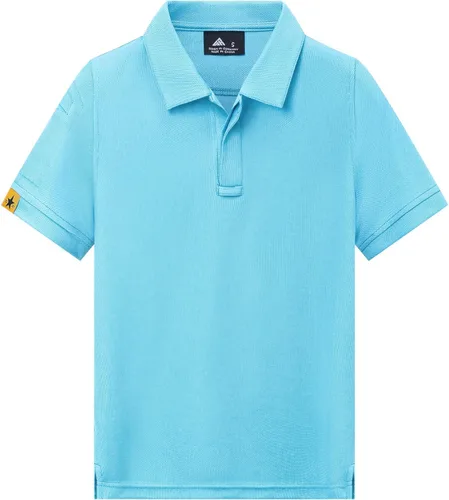 Vista 2 de GEEK LIGHTING Camisa polo de manga corta para niños, uniformes escolares, camiseta para niños y adolescentes de 6 a 16 años