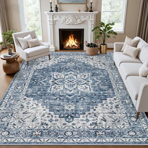 Vista 18 de Alfombras de área de 2x3 para sala de estar: alfombra vintage Beige