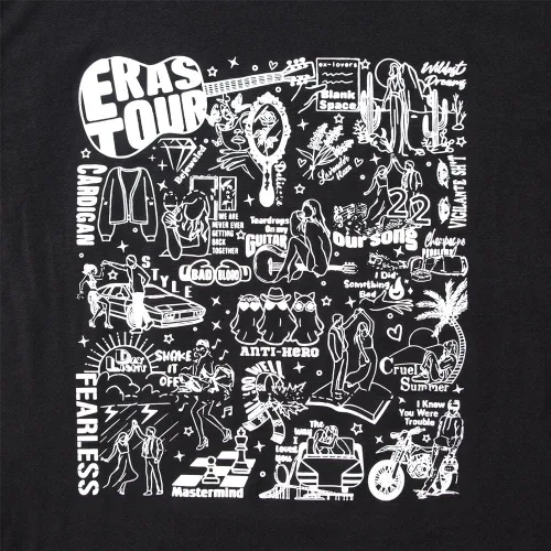 Vista 6 de GLIGLITTR Camiseta de manga corta para hombre, diseño de música country, diseño retro, para concierto de música, Er.as T. Our Fans Lover Gift