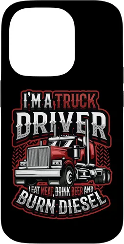 Vista 17 de Truck Driver Eat Meat Drink Beer and Burn Diesel Semi Truck Case for iPhone 17